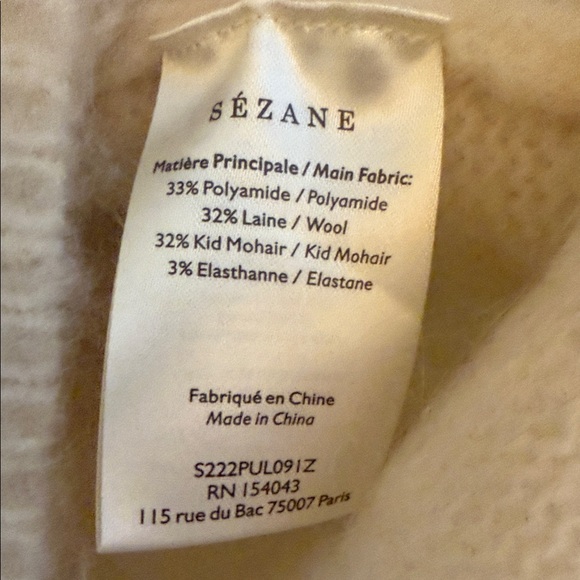 Sezane Floral Knit Sweater - Cream with Pink and Blue Accents - Picture 7 of 10